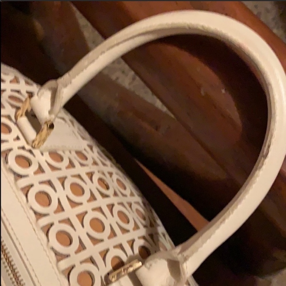 Tory Burch Blush Pink Laser-Cut Satchel - Picture 4 of 8